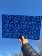 PatternPly® Transparent Swirling Stained Glass Waves sheet showing the pattern