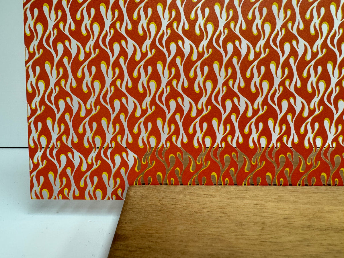 PatternPly® Scattered Flames sheet showing the pattern
