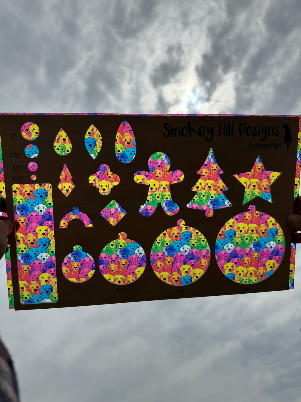 PatternPly® Transparent Rainbow Dogs LARGE product photo 2