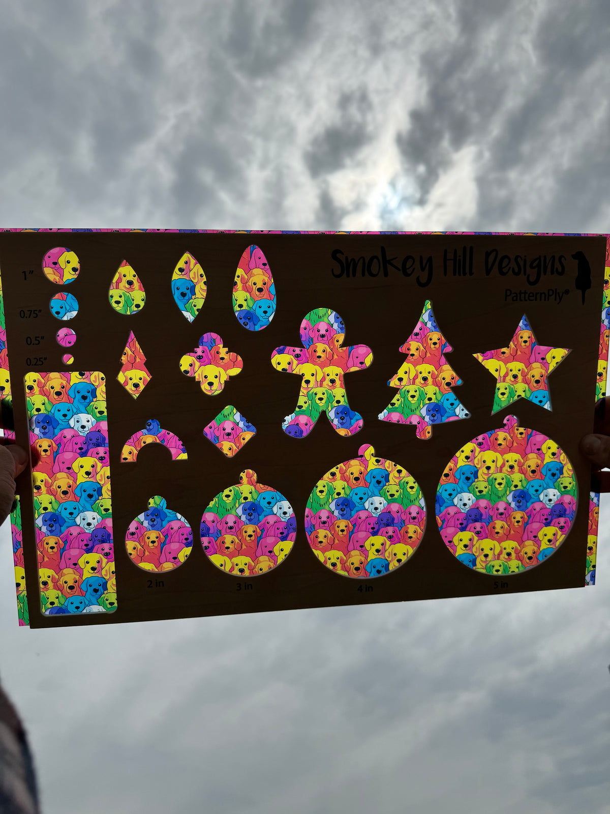 PatternPly® Transparent Rainbow Dogs LARGE product photo 2