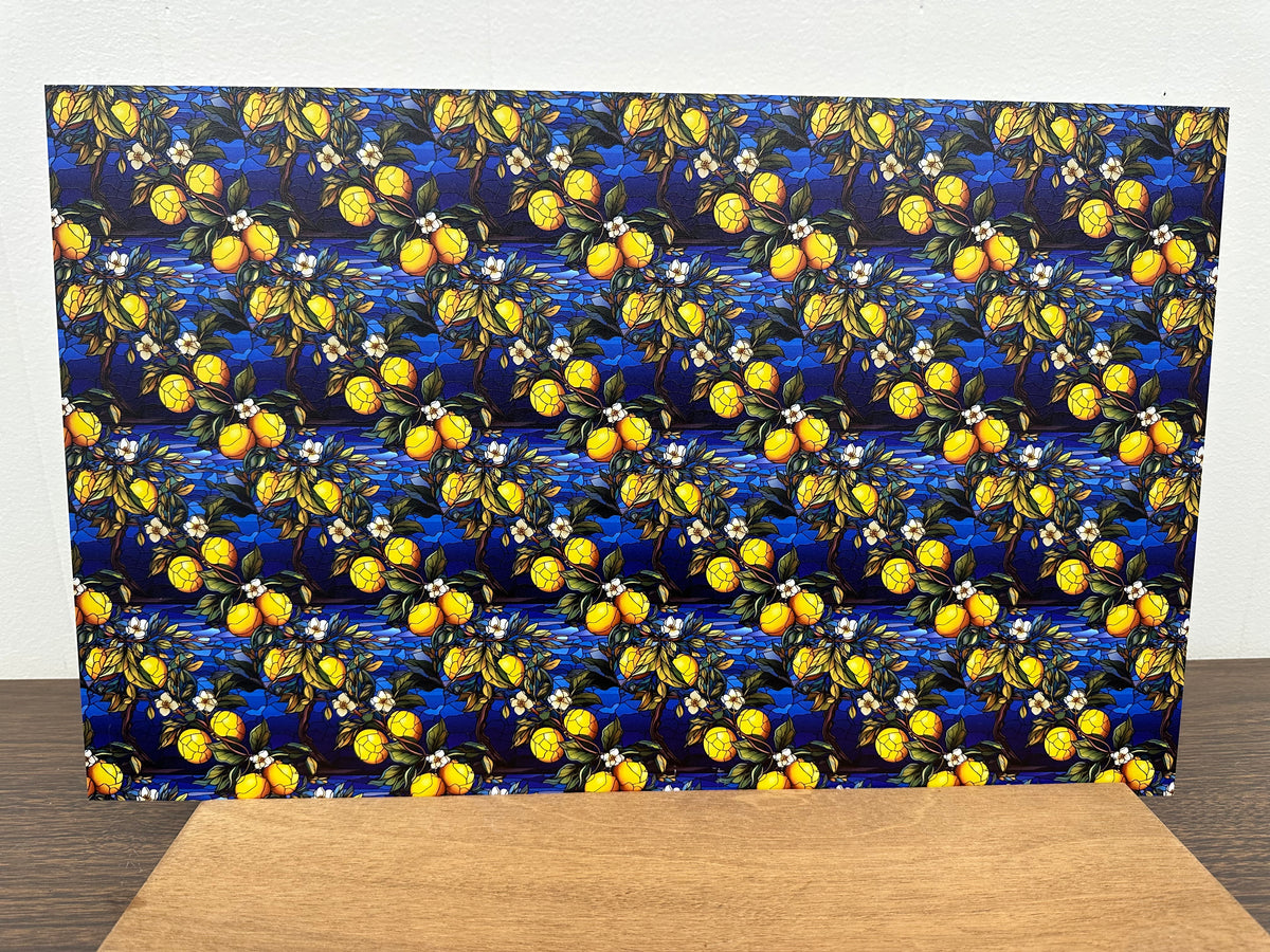 PatternPly® Full Coverage Stained Glass Lemons and Flowers product photo 2