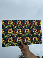 PatternPly® Transparent Stained Glass Wine Grapes sheet showing the pattern