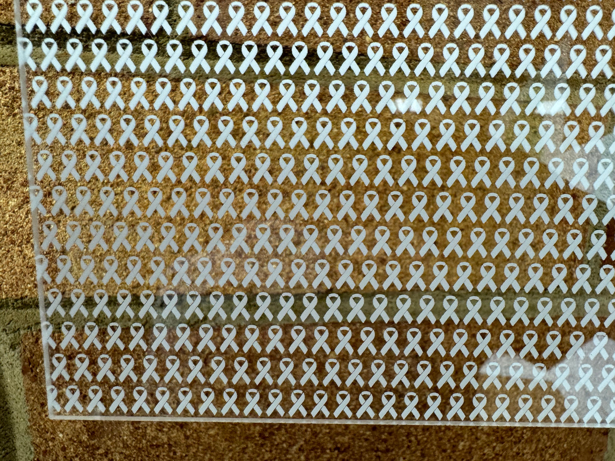 PatternPly® Scattered Mini White Ribbons sheet showing the pattern