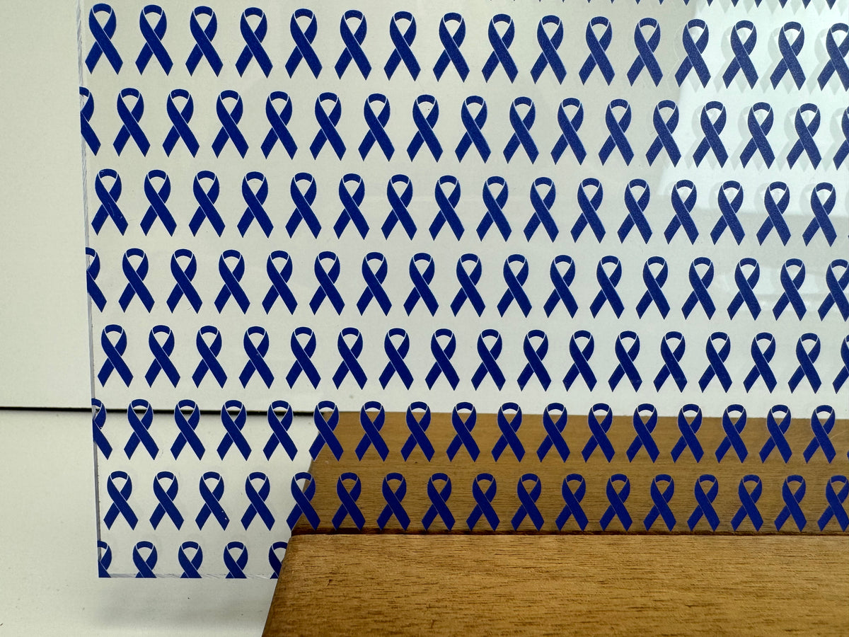 PatternPly® Scattered Blue Ribbons sheet showing the pattern