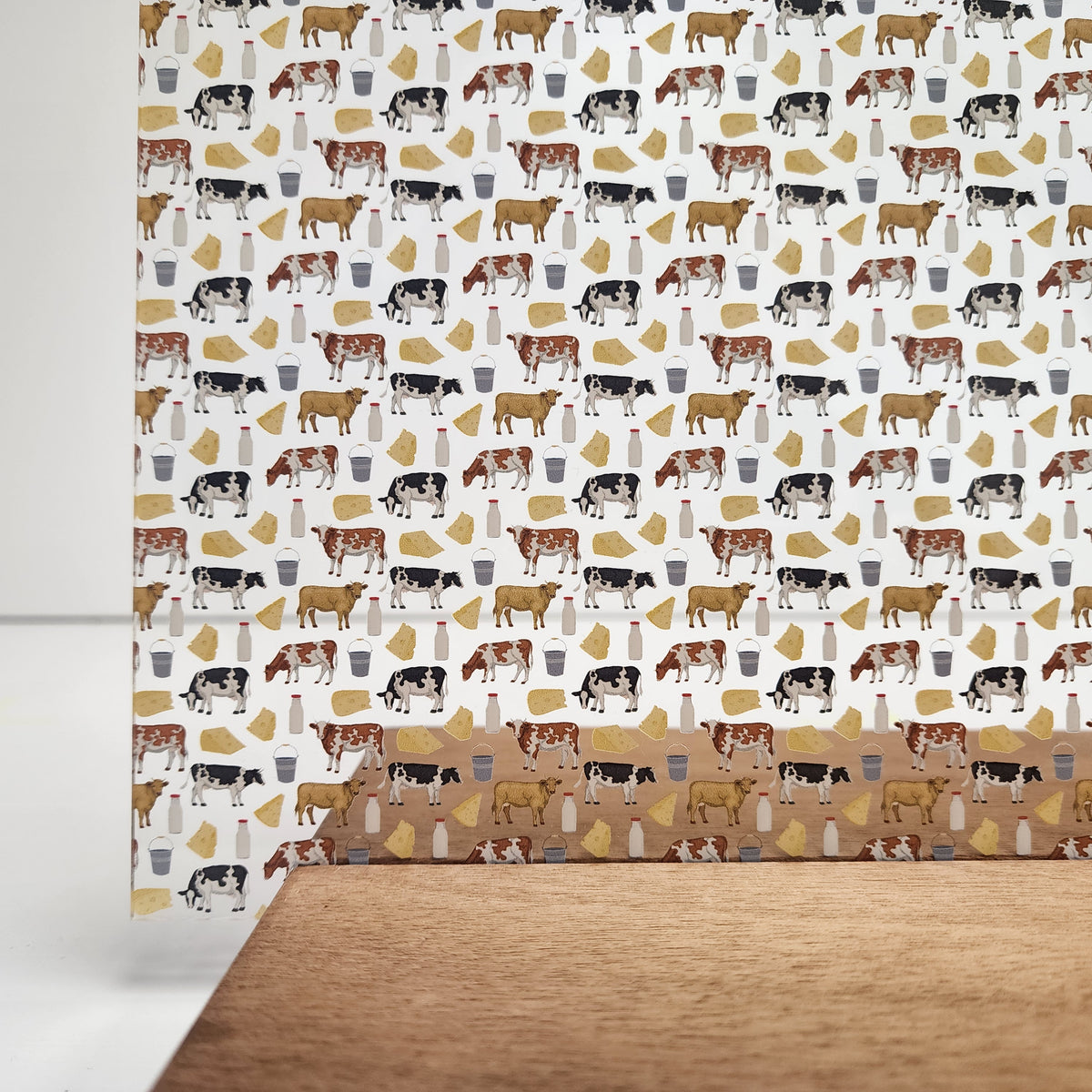 PatternPly® Scattered Dairy Farm sheet showing the pattern