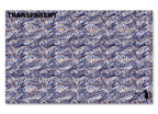 PatternPly® Transparent Dark Blue and Orange Swirls product photo 2