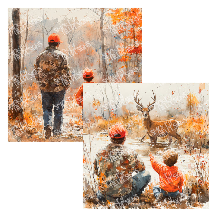 PatternPly® Transparent Deer Hunter and Son