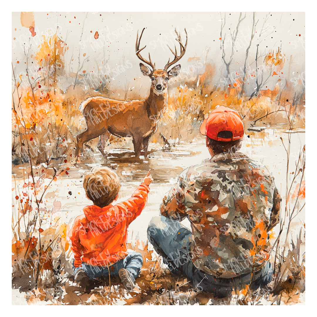 PatternPly® Transparent Deer Hunter and Son