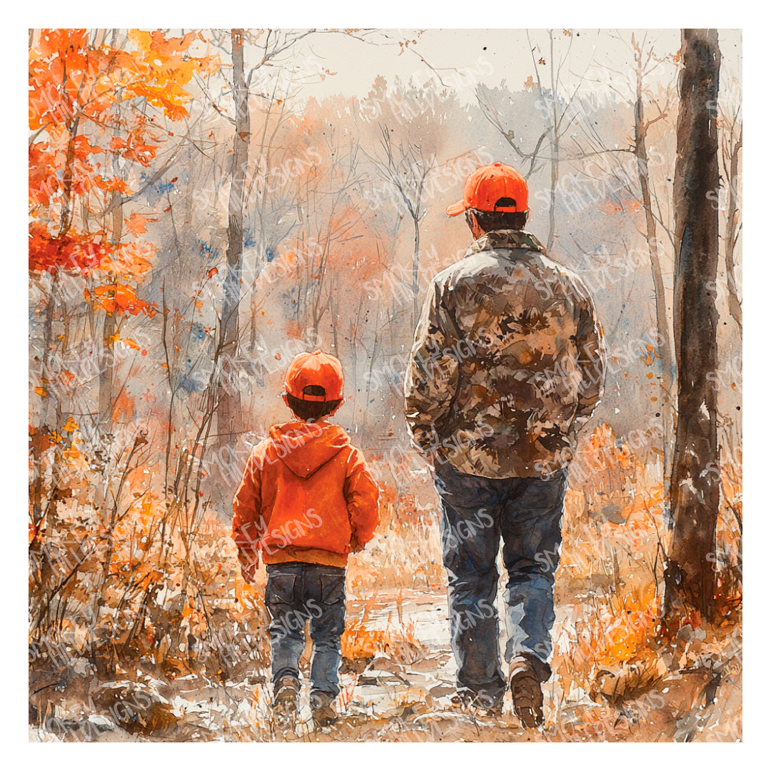 PatternPly® Transparent Deer Hunter and Son
