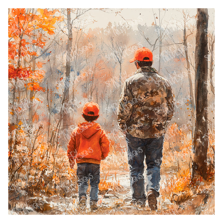 PatternPly® Transparent Deer Hunter and Son