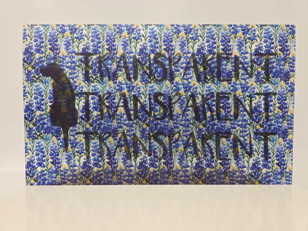 PatternPly® Transparent Dense Blue Bonnets sheet showing the pattern