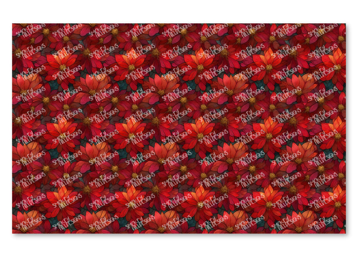 PatternPly® Transparent Dense Poinsettias