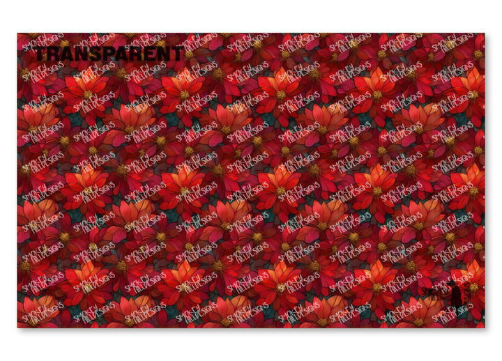 PatternPly® Transparent Dense Poinsettias