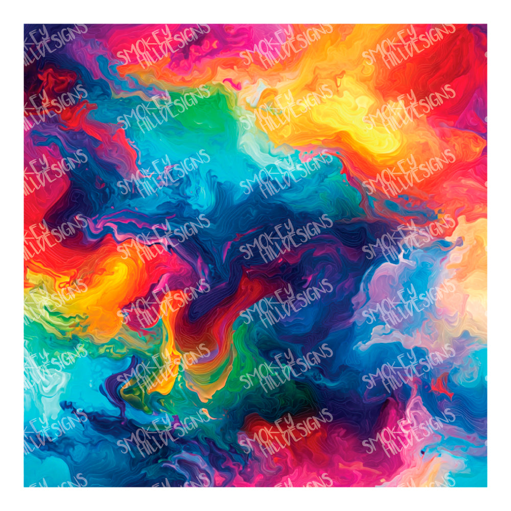 PatternPly® Transparent Dense Rainbow Storm Large sheet showing the pattern