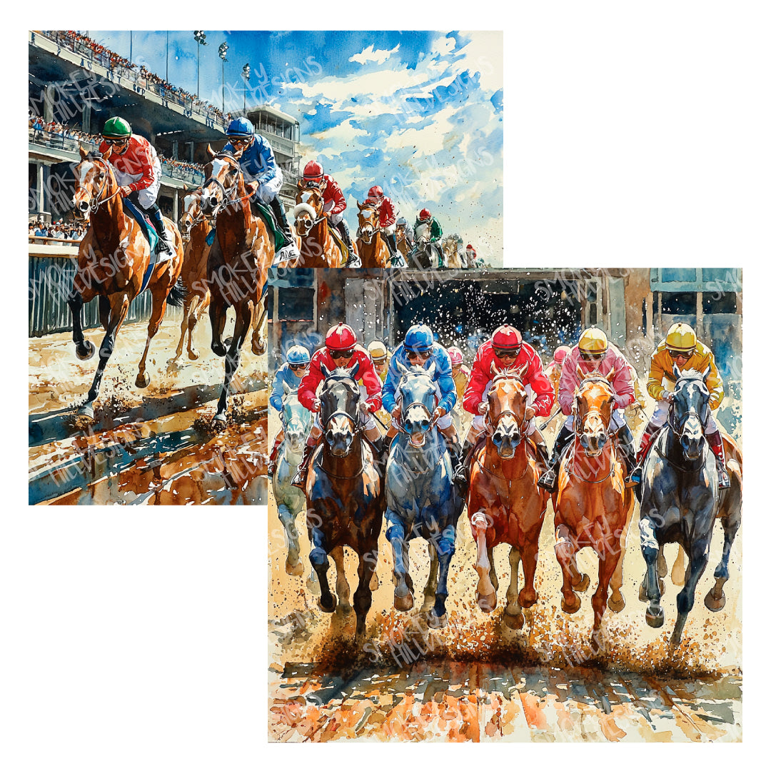 PatternPly® Transparent Race Horses