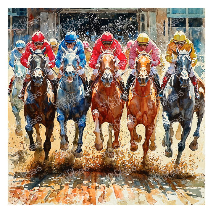 PatternPly® Transparent Race Horses