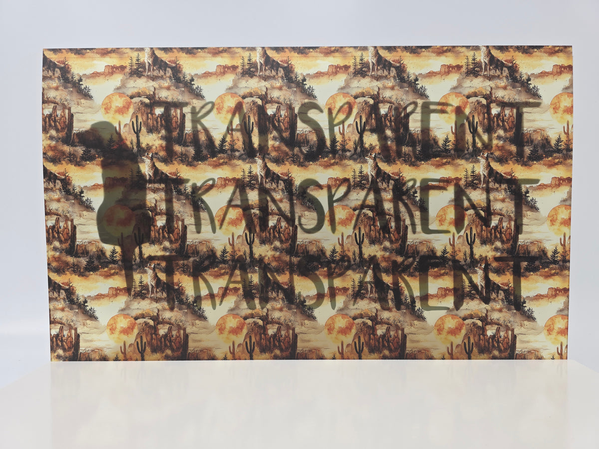 PatternPly® Transparent Desert Coyote sheet showing the pattern