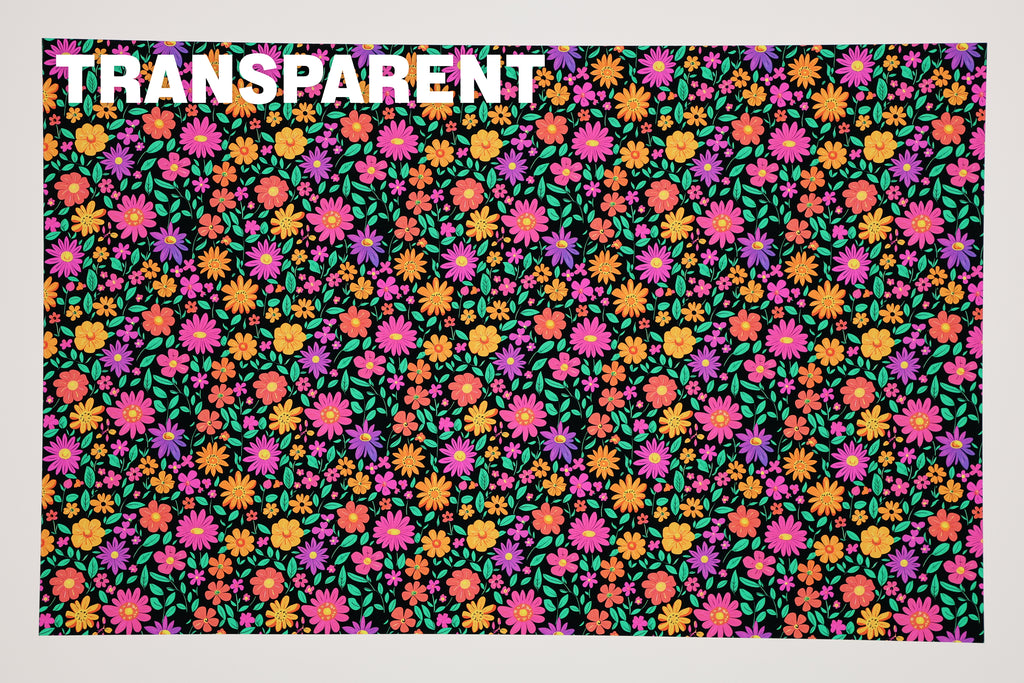 PatternPly® Transparent Dia de Los Muertos Floral sheet showing the pattern