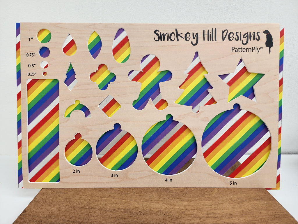 PatternPly® Scattered Diagonal Rainbow Stripes LARGE product photo 2