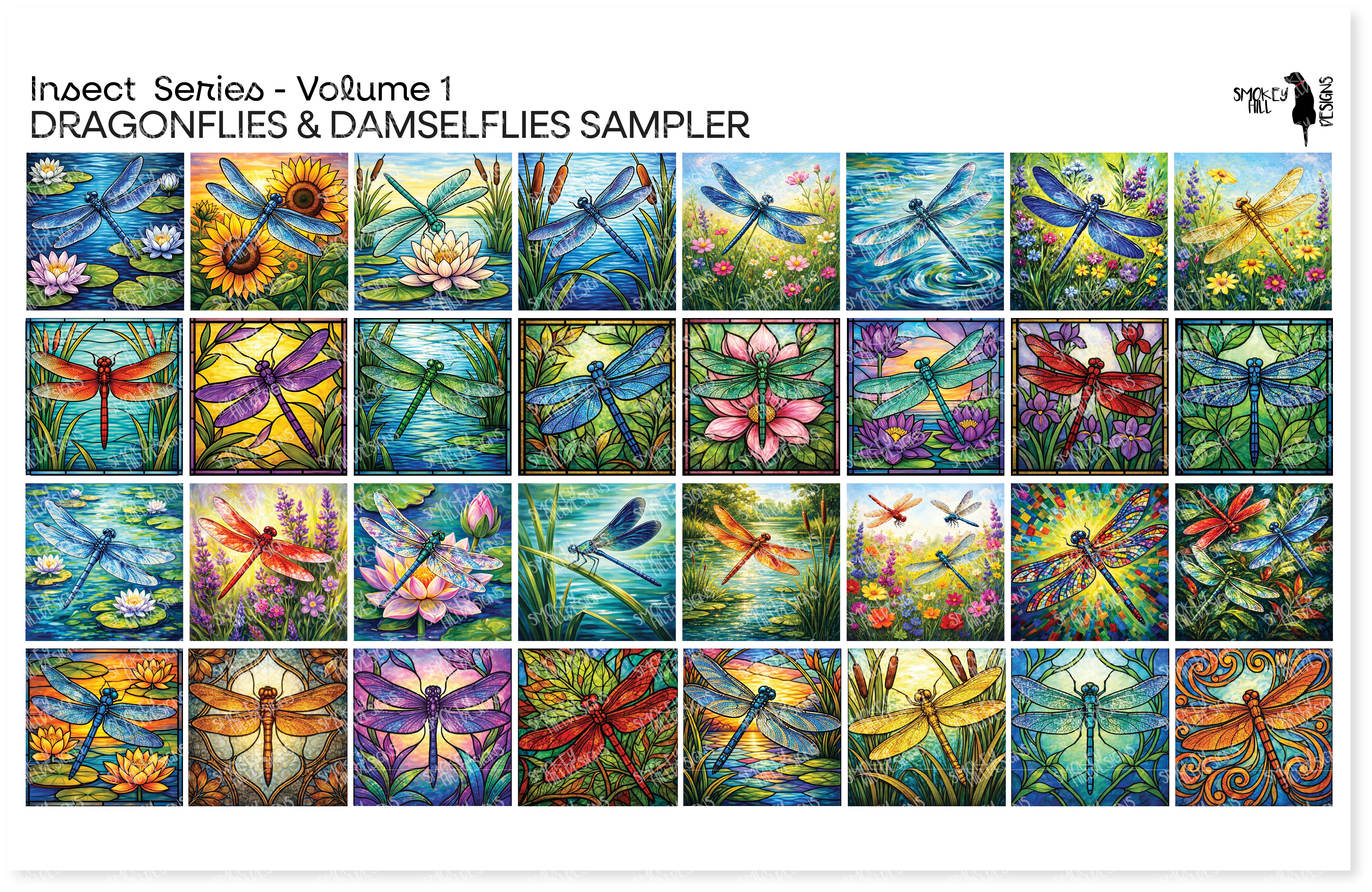 PatternPly® Transparent Insect Series Volume 1 Dragonflies Sampler ...