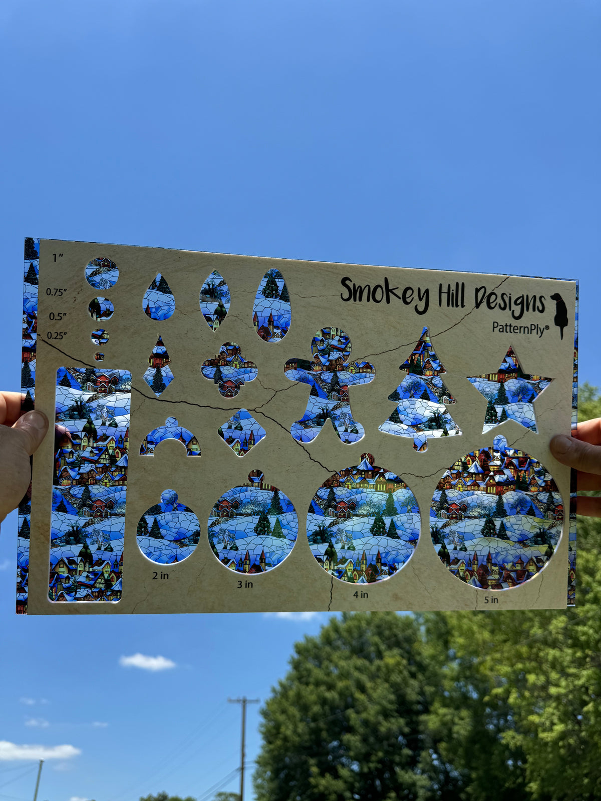 PatternPly® Transparent Stained Glass Winter Village product photo 2