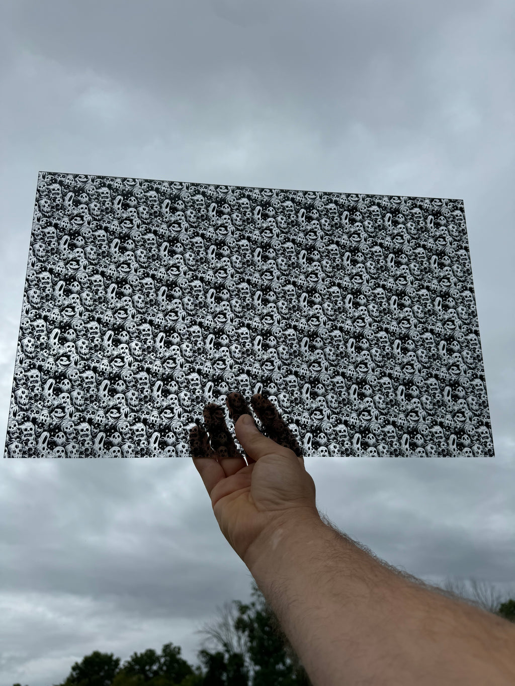 PatternPly® Transparent Wicked Ghouls sheet showing the pattern