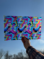 PatternPly® Transparent Retro Bright Geometric sheet showing the pattern