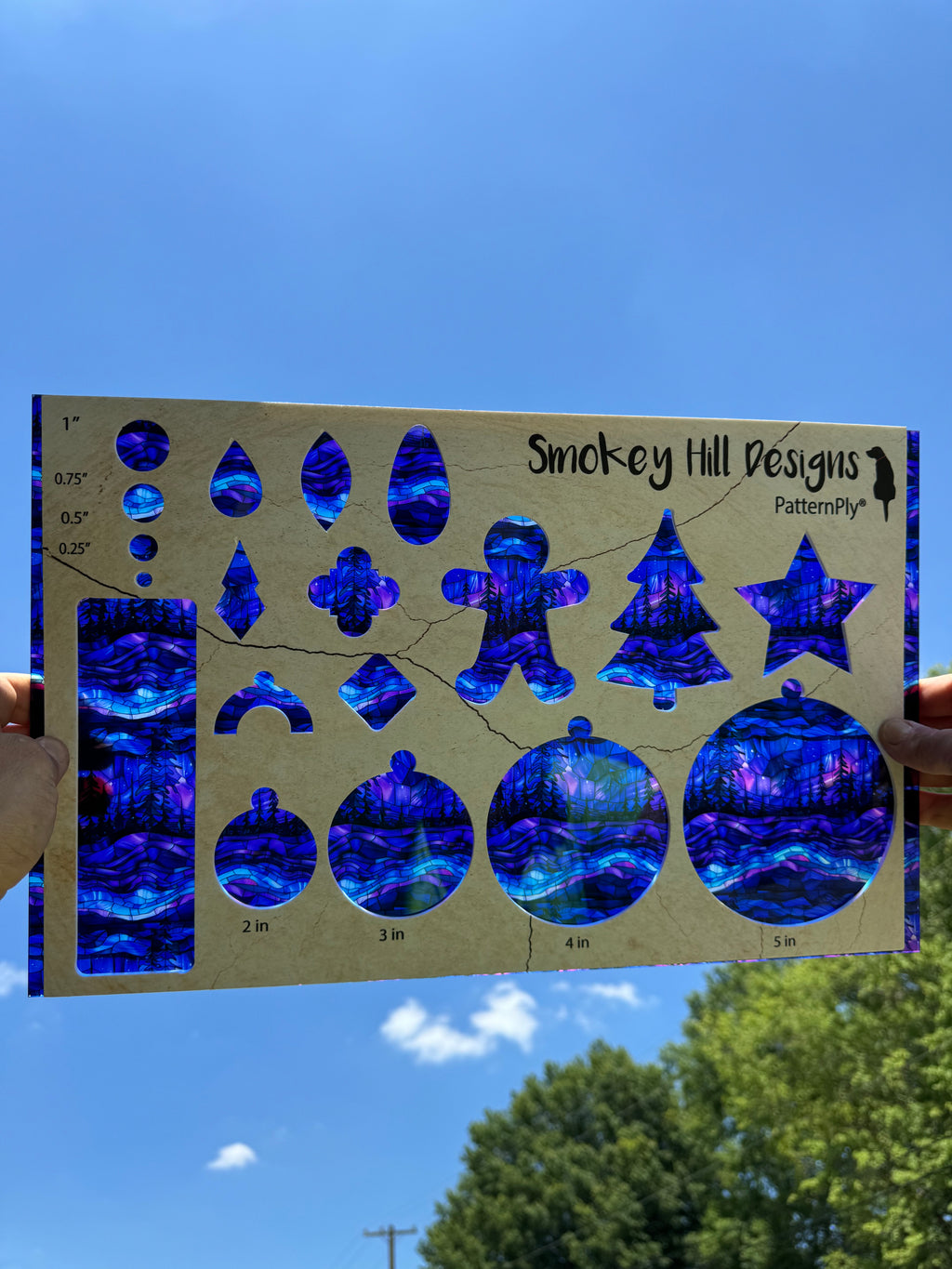PatternPly® Transparent Stained Glass Northern Lights Forest product photo 2