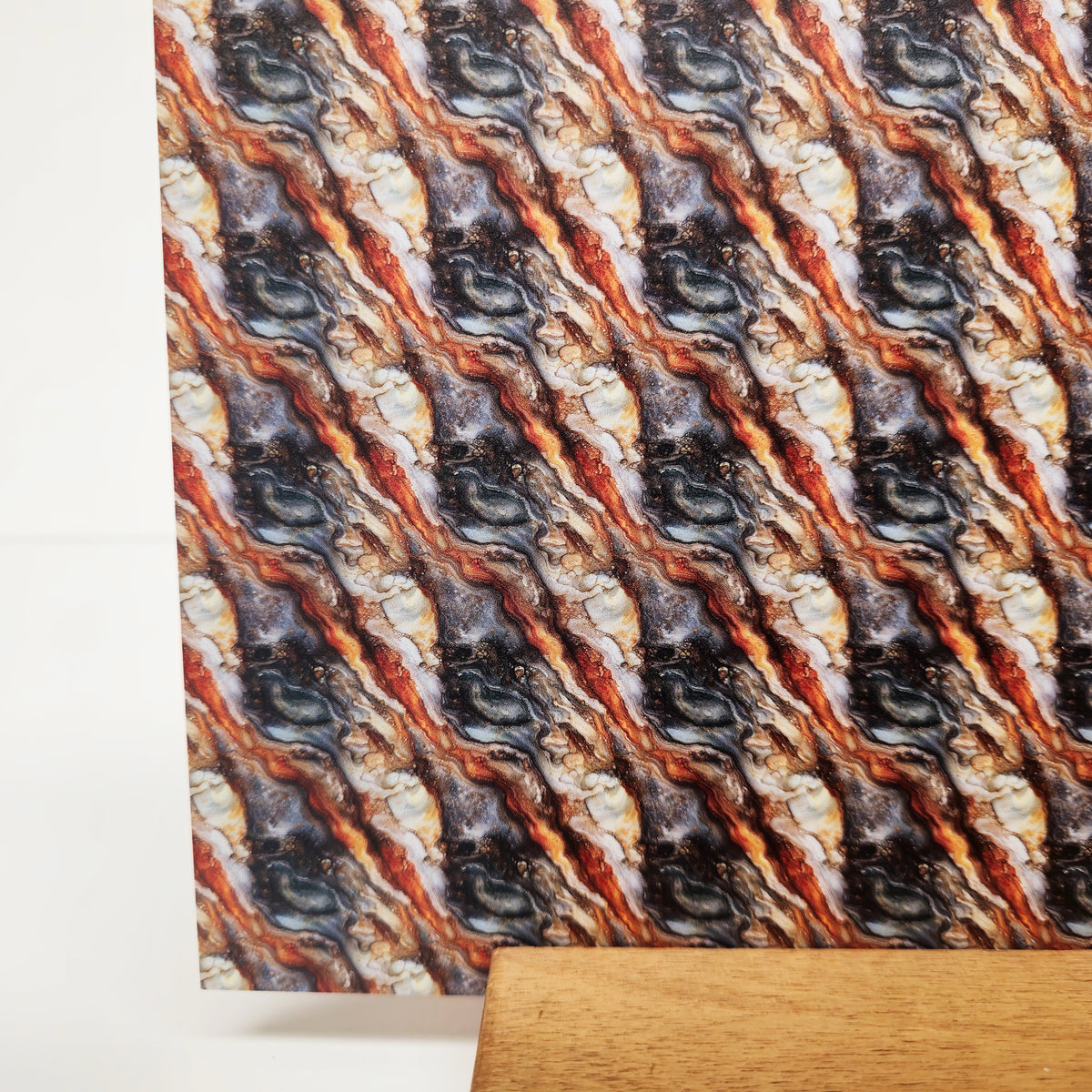 PatternPly® Full Coverage Mini Earth Tones Ink sheet showing the pattern