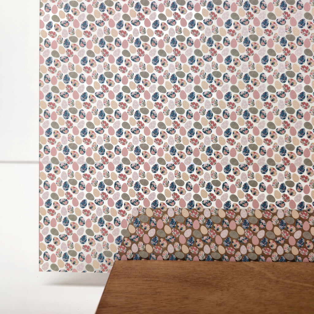 PatternPly® Scattered Pastel Easter Eggs sheet showing the pattern
