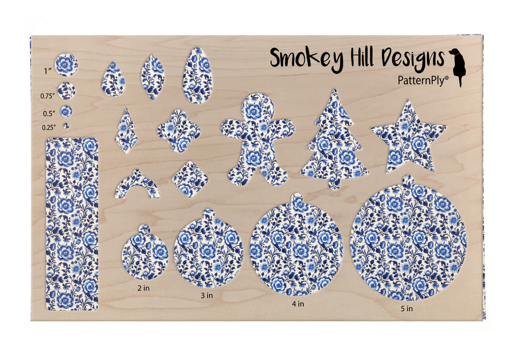 PatternPly® EcoWhiteWash Blue Vine Floral product photo 2