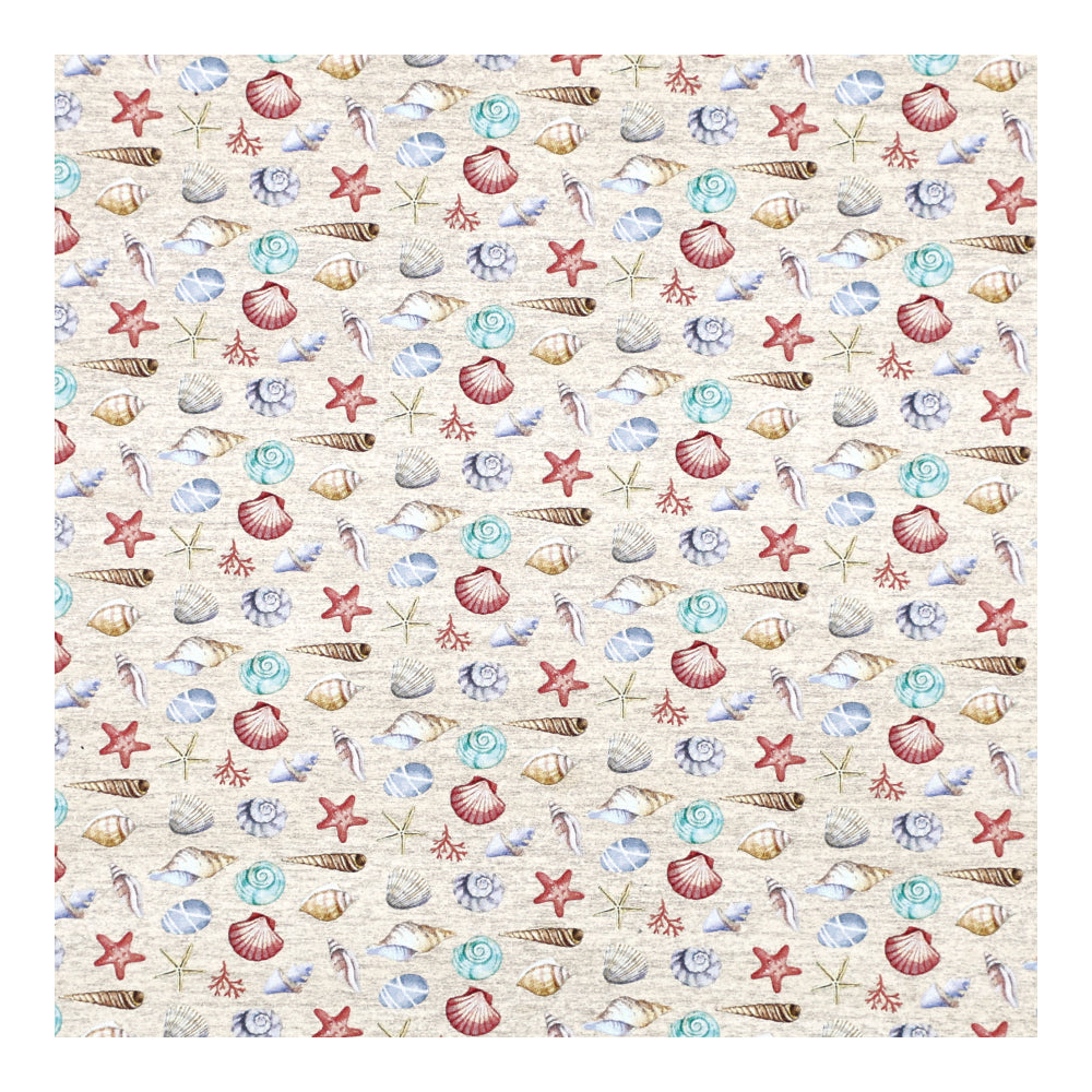 PatternPly® EcoWhiteWash Seashells and Starfish sheet showing the pattern