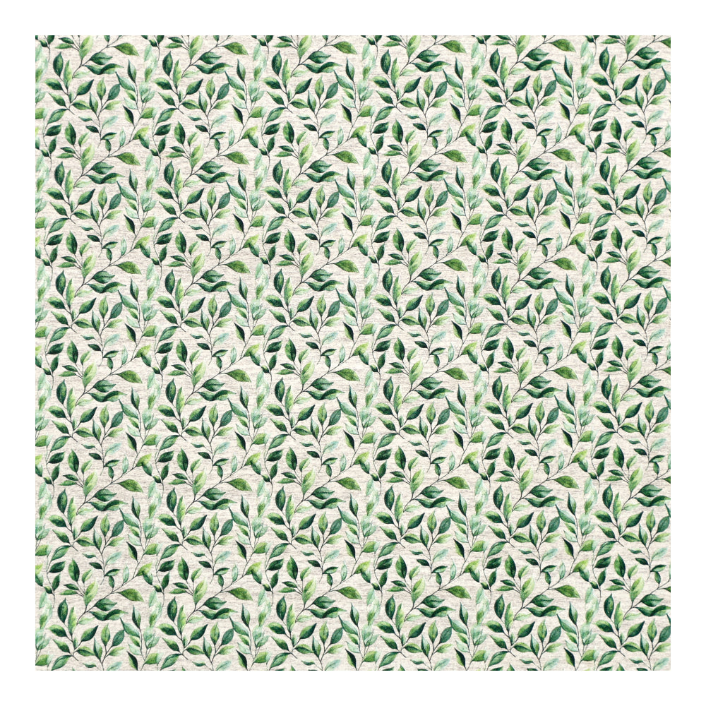 PatternPly® EcoWhiteWash Micro Green Watercolor Leaves sheet showing the pattern