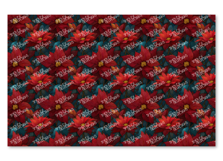 PatternPly® Transparent Emerald Poinsettia