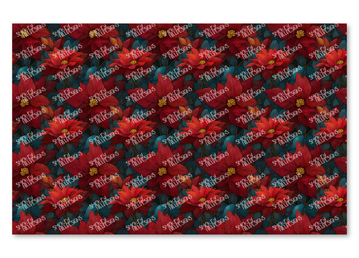 PatternPly® Full Coverage Emerald Poinsettia product photo 2