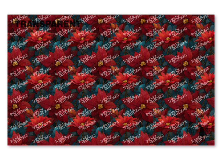 PatternPly® Transparent Emerald Poinsettia