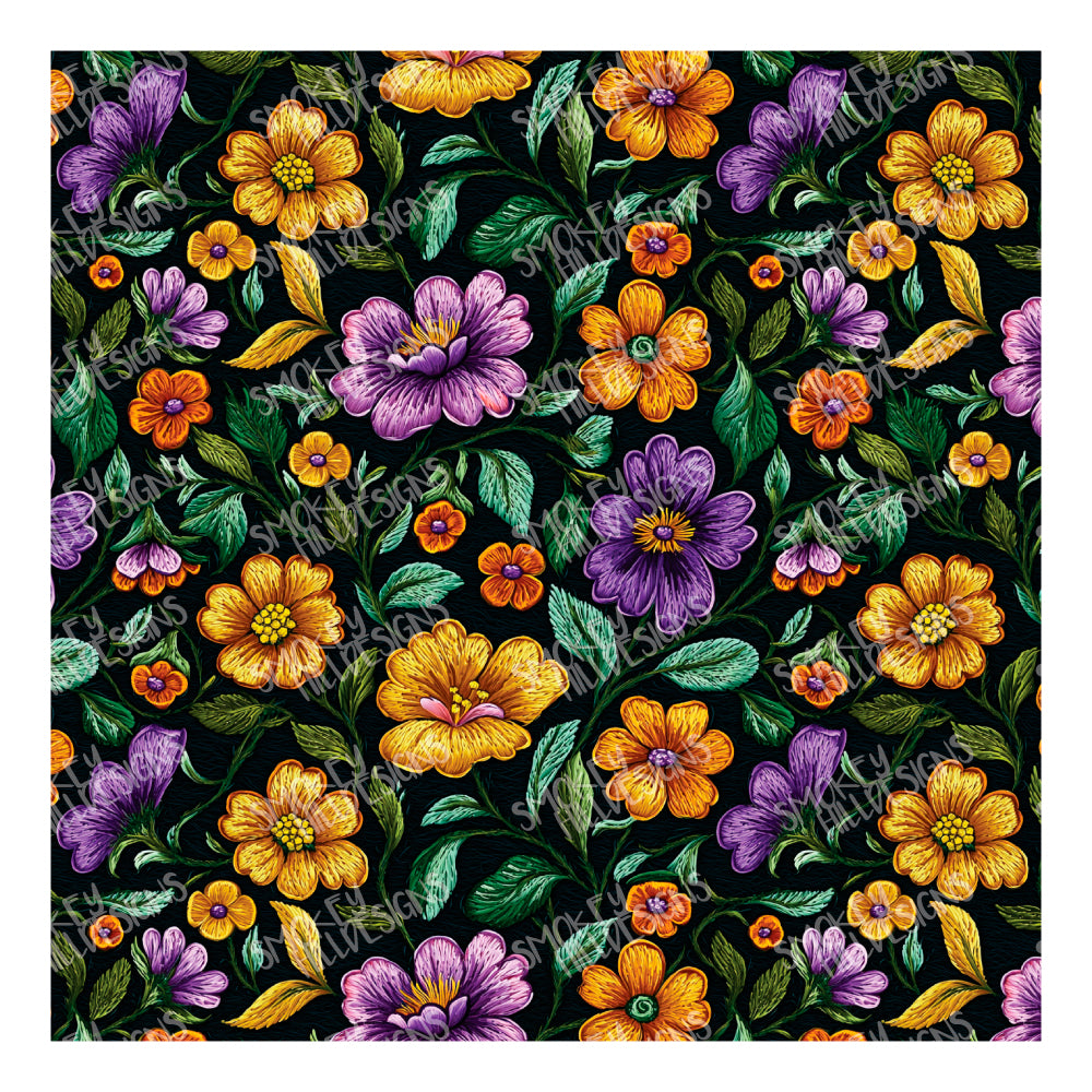 PatternPly® Full Coverage Emerald Tapestry Large sheet showing the pattern