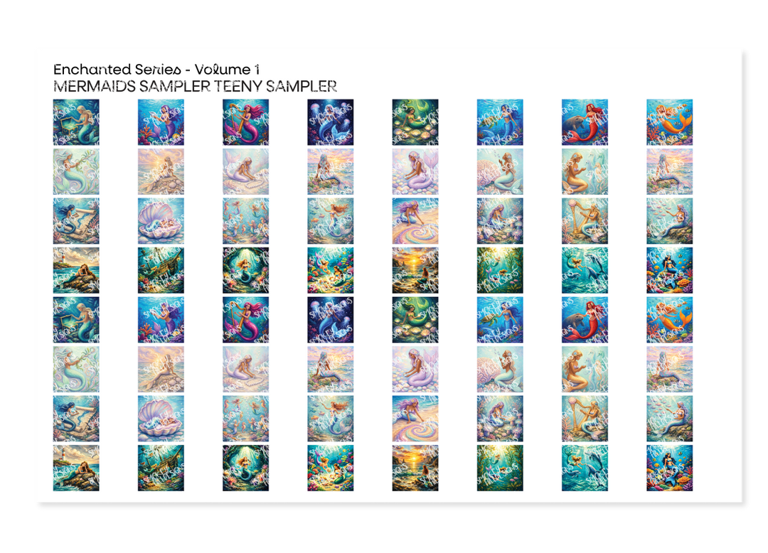 PatternPly® Full Coverage Enchanted Series Volume 1 Mermaids Teeny Sampler Teeny Sampler