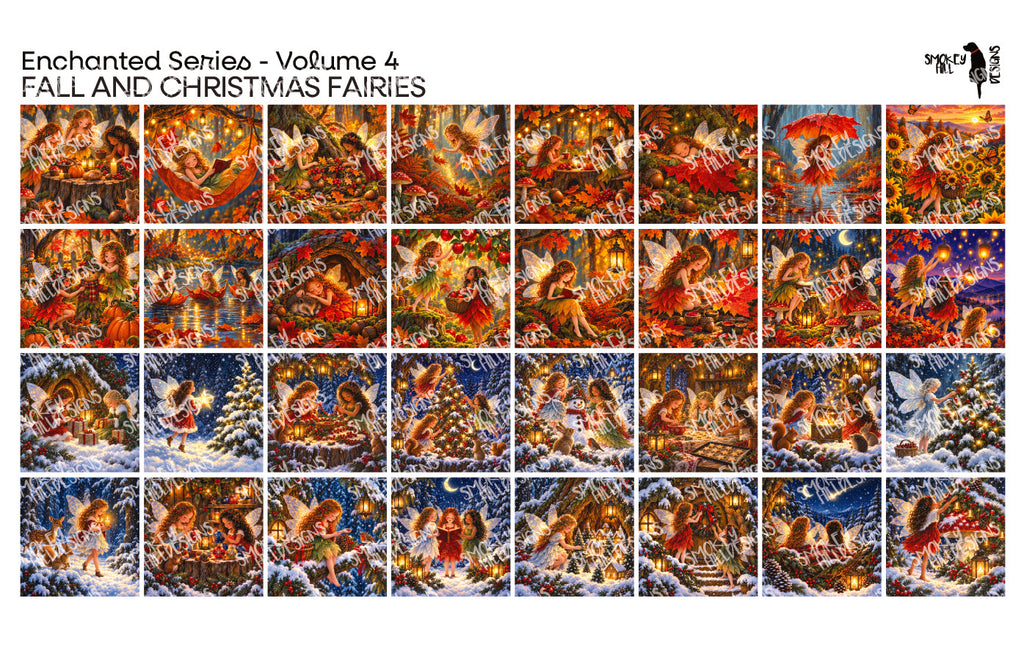 PatternPly® Transparent Enchanted Series Volume 4 Fall and Christmas Fairies Sampler product photo 3