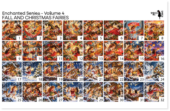 PatternPly® Full Coverage Enchanted Series Volume 4 Fall and Christmas Fairies Sampler