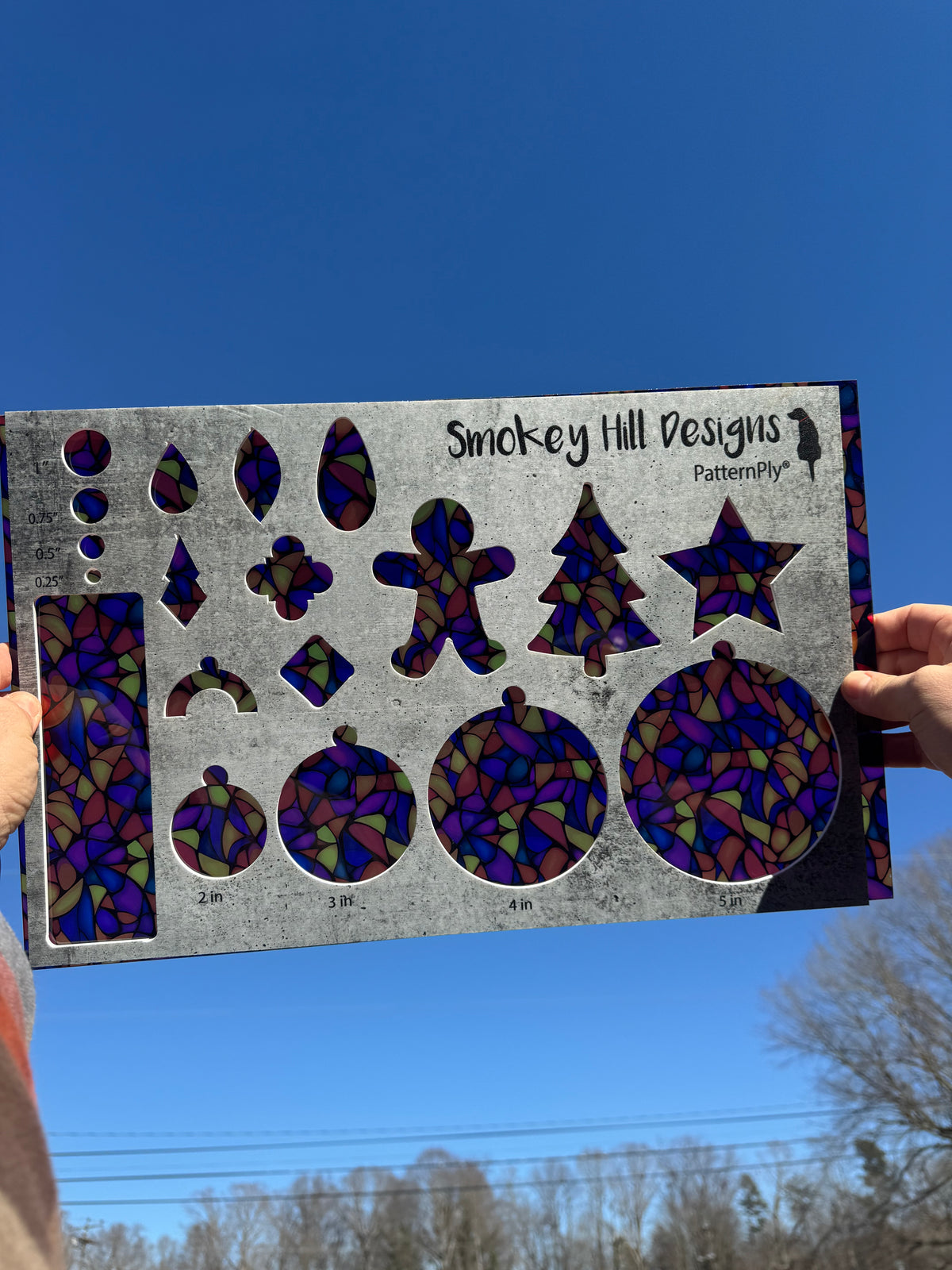 PatternPly® Transparent Abstract Jewel Stained Glass product photo 2