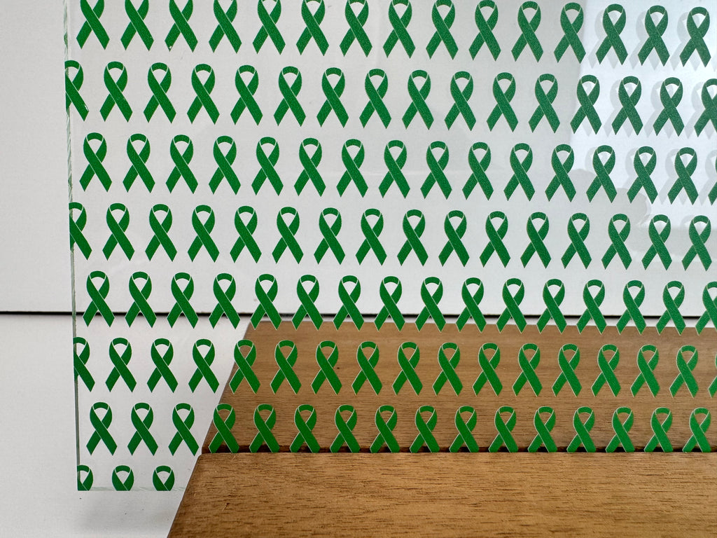 PatternPly® Scattered Green Ribbons sheet showing the pattern