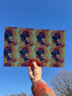 PatternPly® Transparent Warm Ink Blossoms LARGE sheet showing the pattern