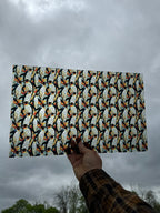 PatternPly® Transparent Stained Glass Penguins Large sheet showing the pattern