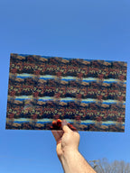 PatternPly® Transparent Fall Floral Mountain Range sheet showing the pattern