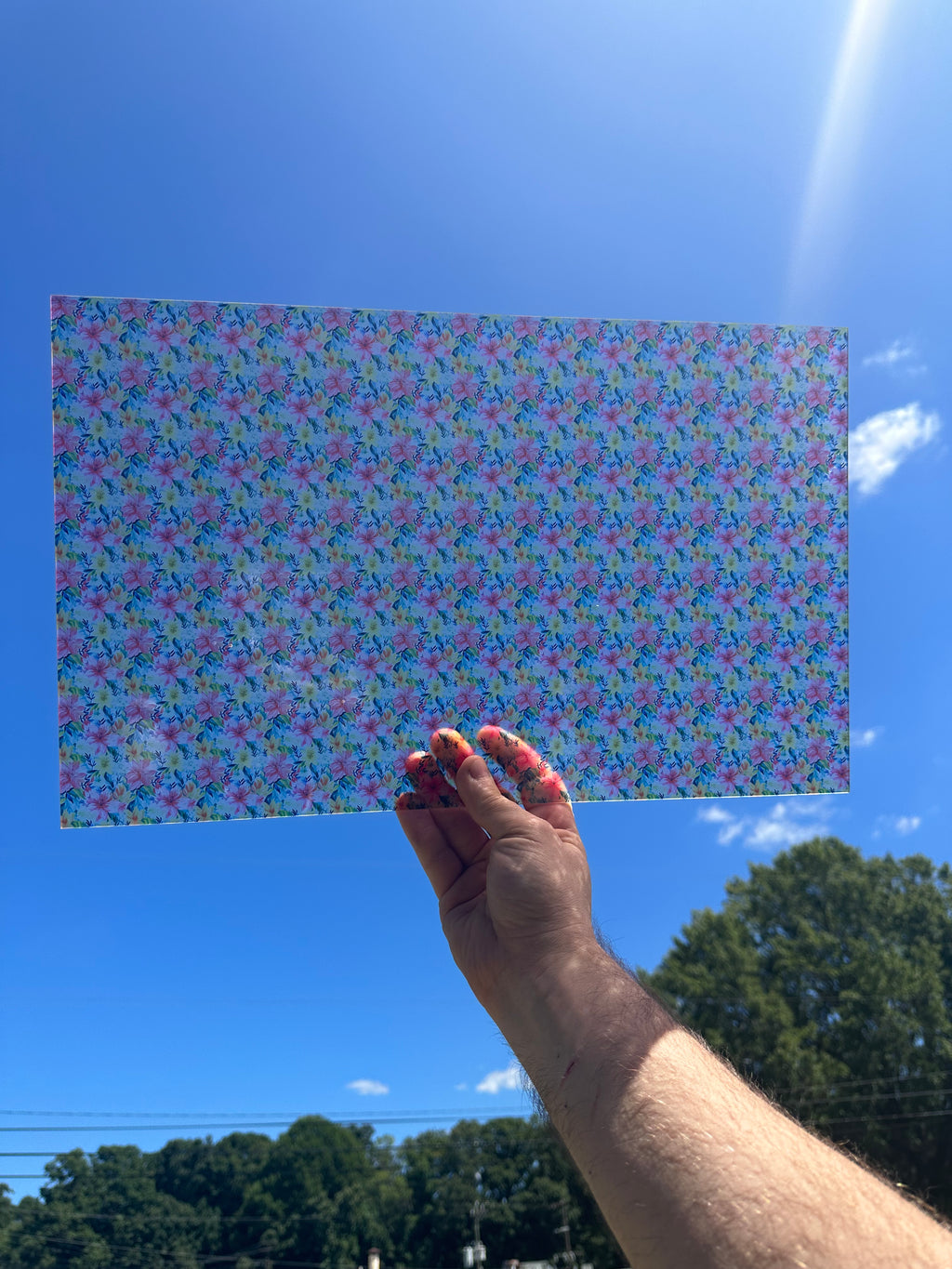 PatternPly® Transparent Brushstroke Floral sheet showing the pattern