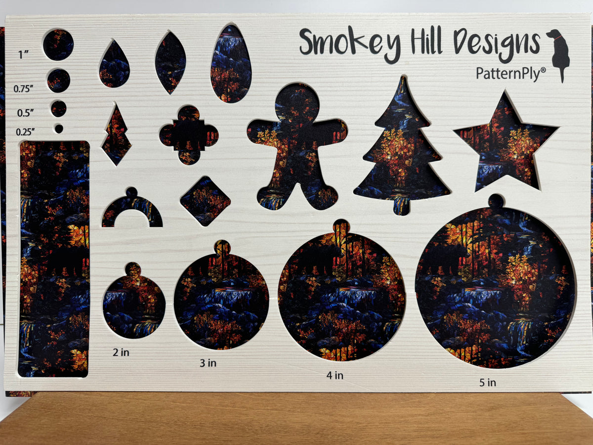 PatternPly® Full Coverage Black Bear Mountain Stained Glass product photo 2