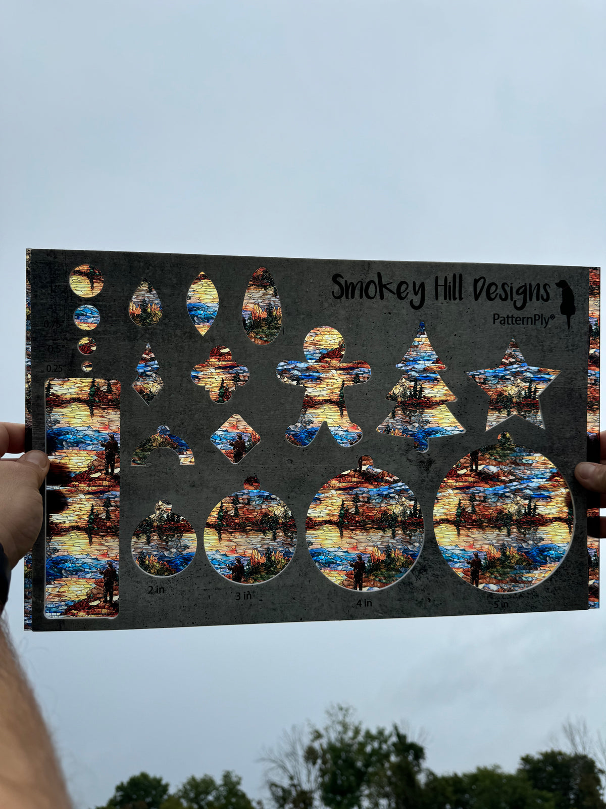 PatternPly® Transparent Stained Glass Fisherman product photo 2
