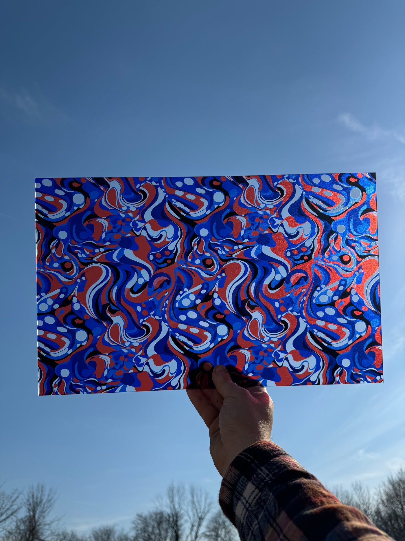 PatternPly® Acrylic Transparent Abstract Patriotic