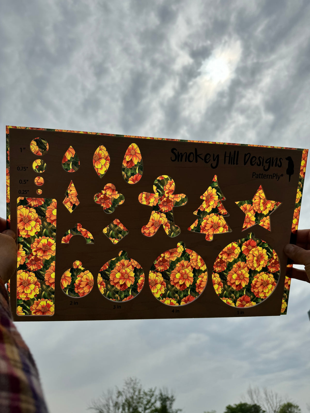 PatternPly® Transparent Stained Glass Marigolds product photo 2